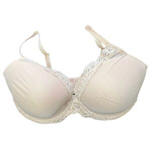 Natori Nude Underwire Padded Bra With Lace Around Trim and Back